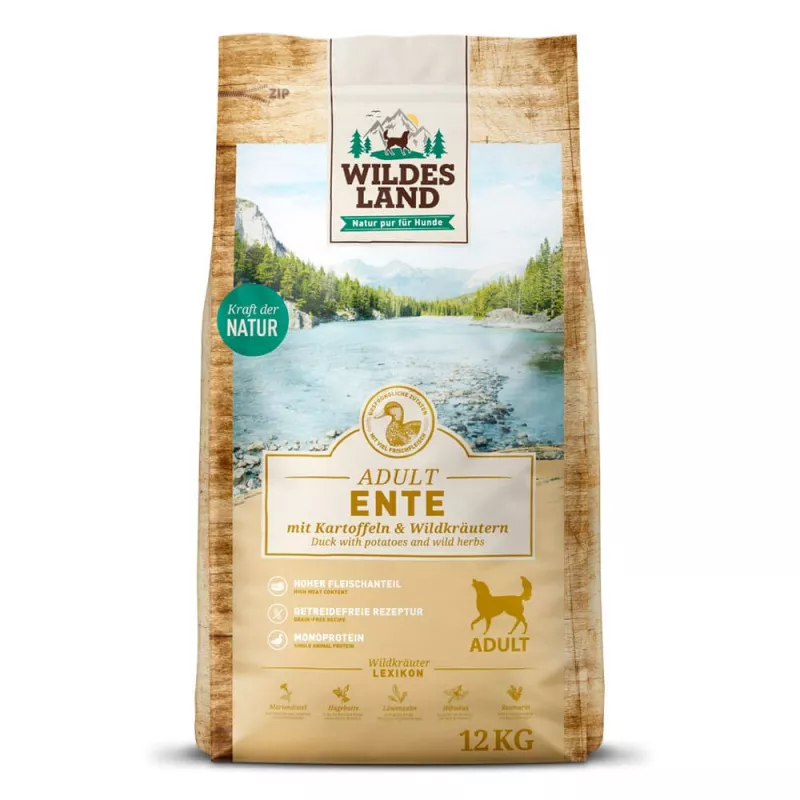 Wildes Land Trockenfutter Ente mit Kartoffeln 12kg